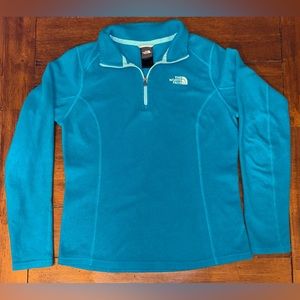 The North Face Polar Fleece Pullover Quarter Zip Light Weight Jacket Sz S GUC